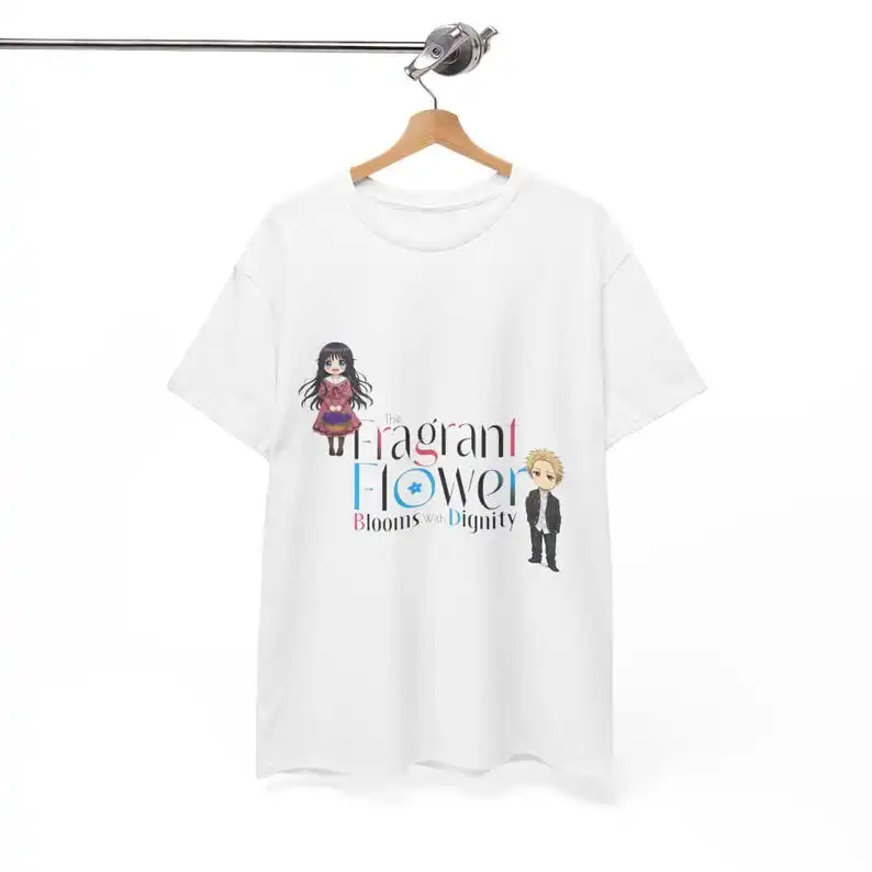 Flores aromáticas, florecimiento elegante — Camiseta de anime, Rintaro y Kaoriko, camiseta gráfica suave unisex, camiseta romántica estilo manga