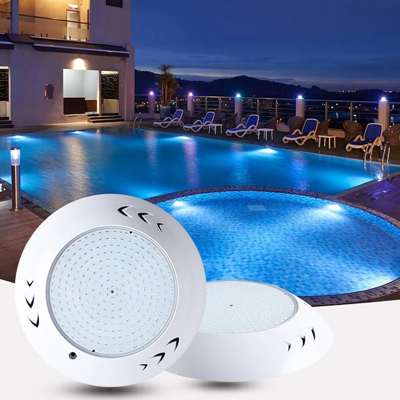 Luci per piscine a LED in resina epossidica di alta qualità AC12V lampade subacquee piatte IP68 luci a LED RGB illuminazione impermeabile colorata