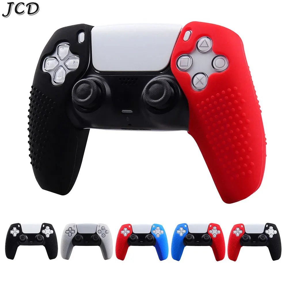 

JCD 1pair Split Silicone Case Sleeve with Antiskid Particles For PS5 Controller Protective Cover Skin