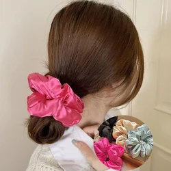 New Satin Hair Scrunchies spugna riempimento macchia di seta di grandi dimensioni tinta unita corda per capelli accessori per capelli elastici elastici per capelli