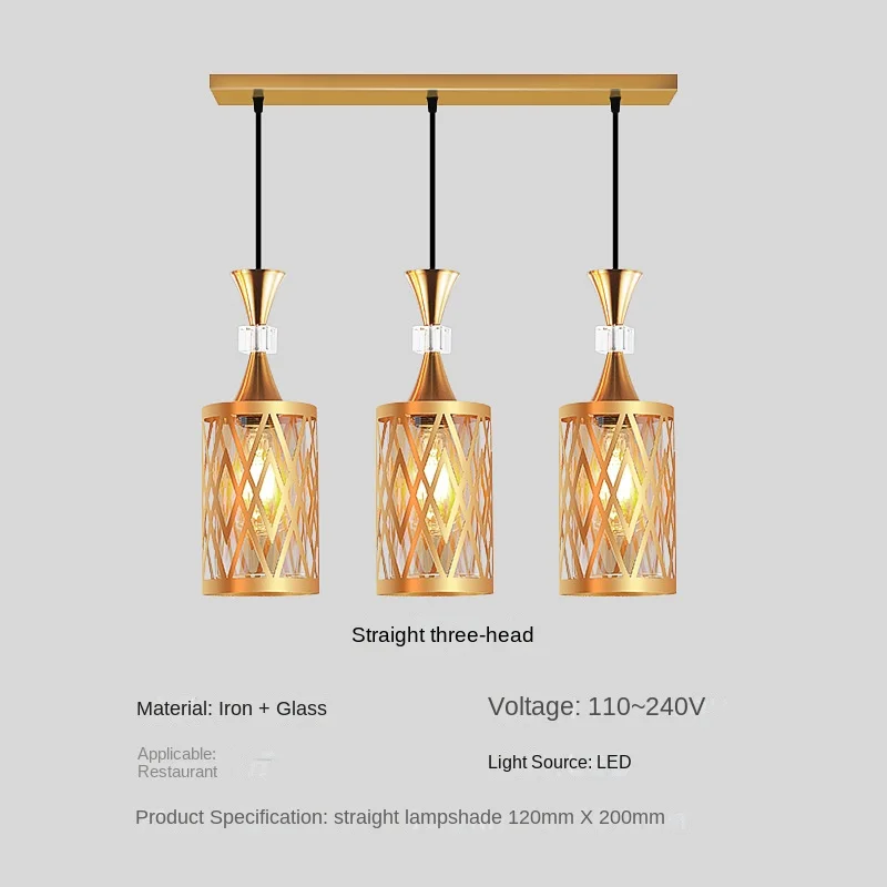 

Nordic New Modern Minimalist Dining Room Chandelier Golden Dining Table Living Room Bar Lamp