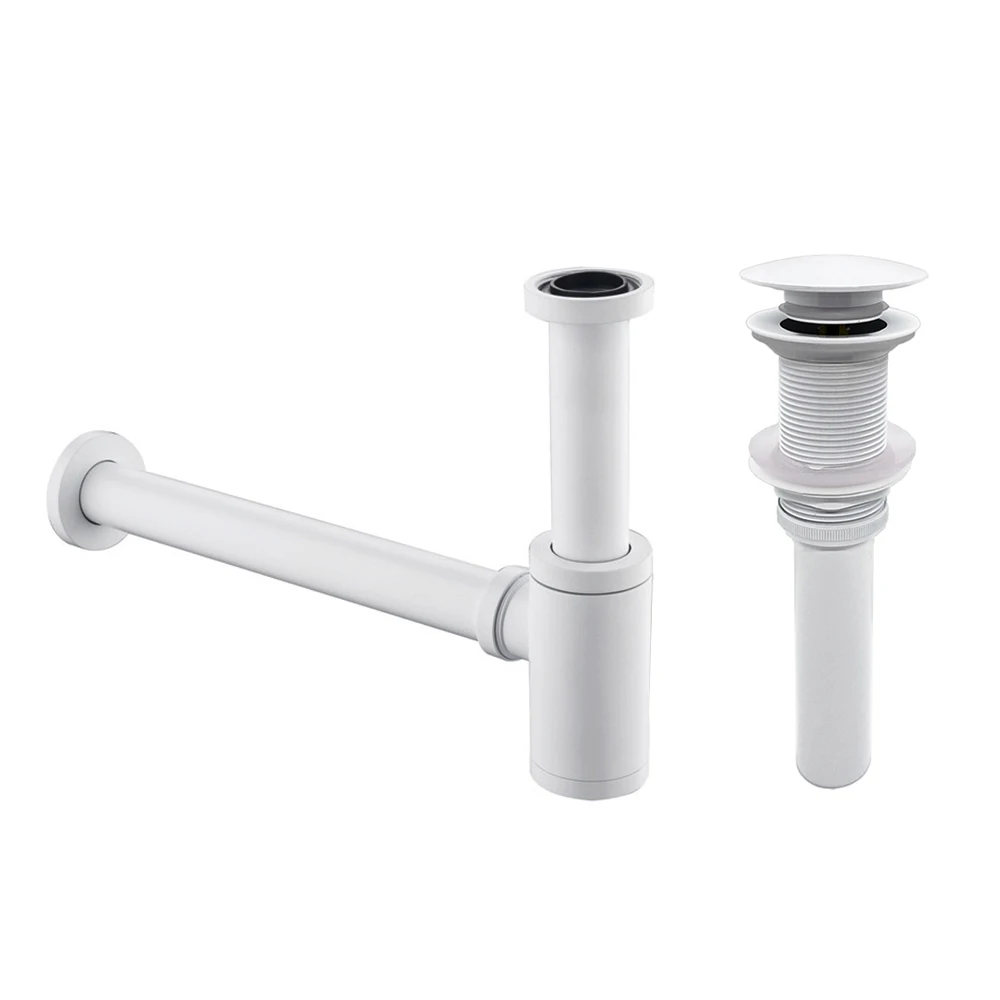 White Pop Up Drain Plug for Bathroom Sink Basin Hole Drain Filter Bathroom Siphion Pipe Kits Toilet Deodorization Insect Stopper