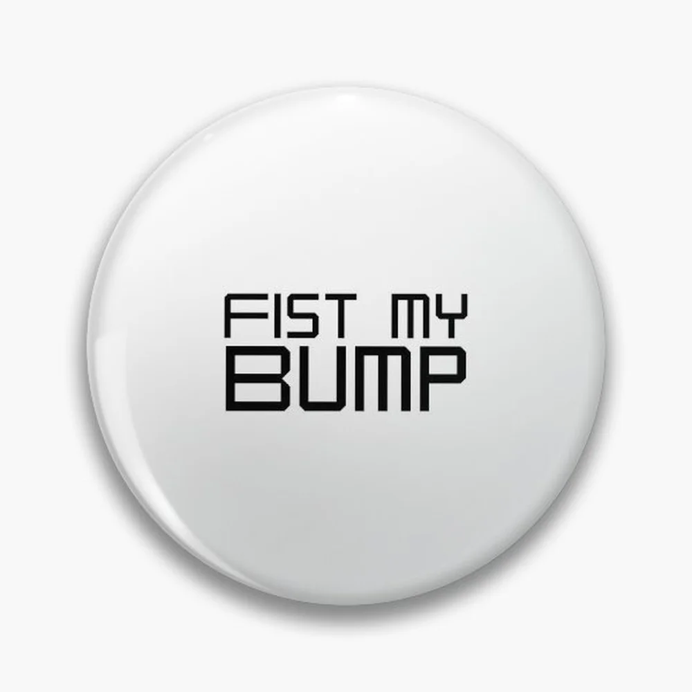 Fist my bump project hail mary Pin Holographic Star Heart Pin Brooches Laminated Button Fashion Accessory