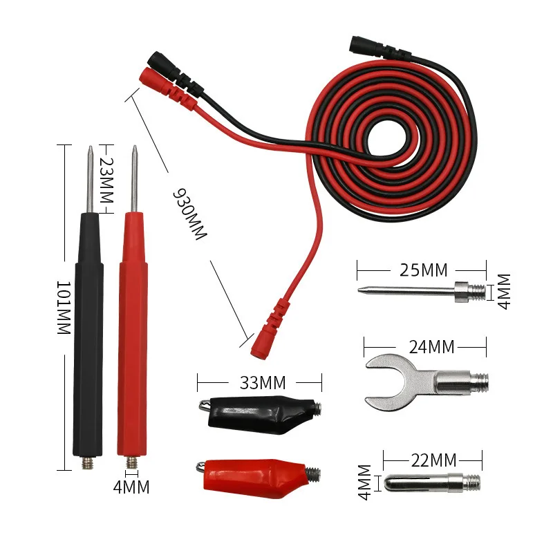 Multimeter test line 16 in 1 set, banana head alligator clip U-shaped end clip multimeter pen test line