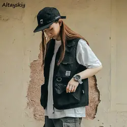 Gilets cargo unisexes à poches pour couple, vêtements d'extérieur pour adolescents, vêtements de style japonais, offre spéciale, Harajuku, nouveau