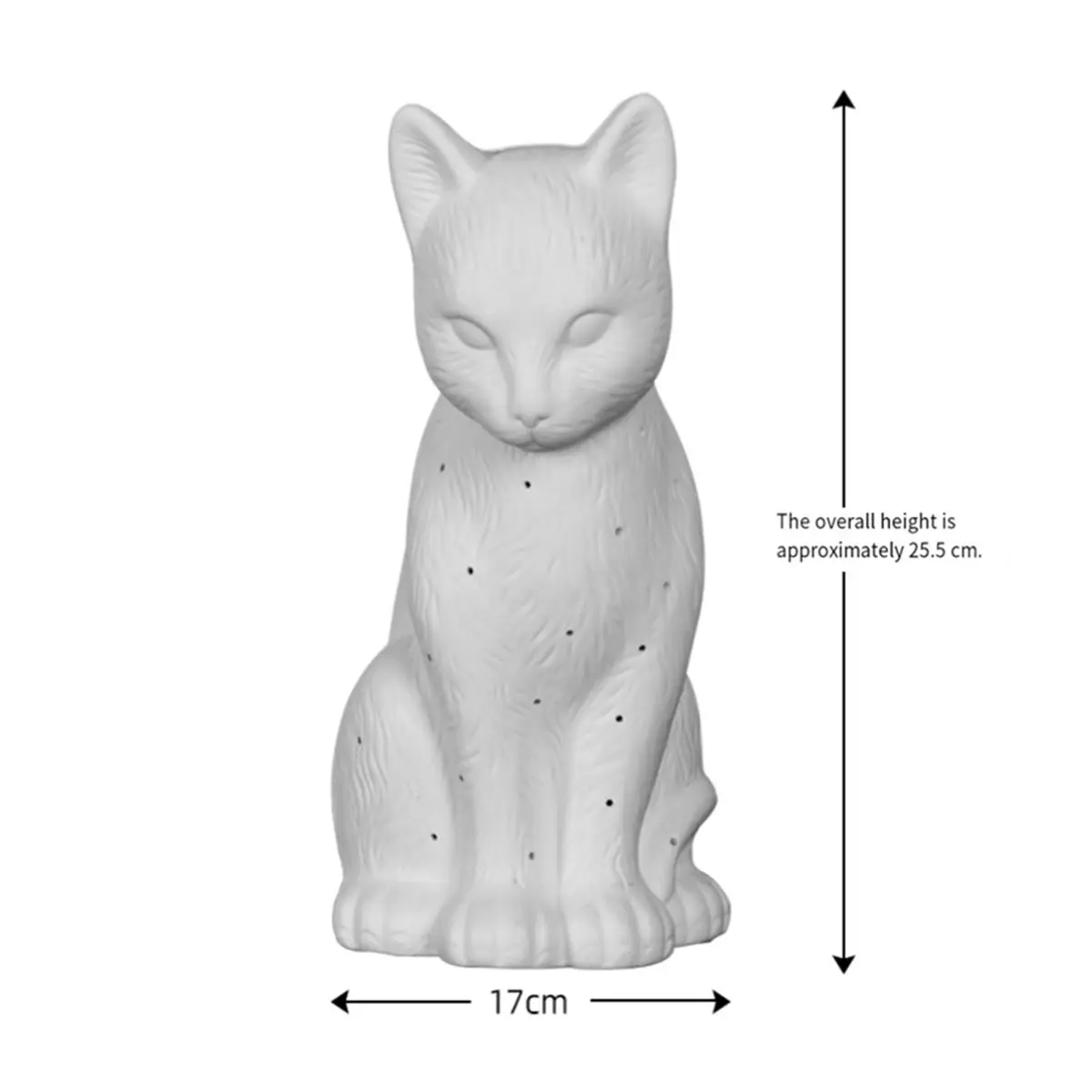DT95 European Minimalist Ceramic Table Lamp Cosy Study Desk Light with Kitten Design for Dormitory Bedroom UK Plug