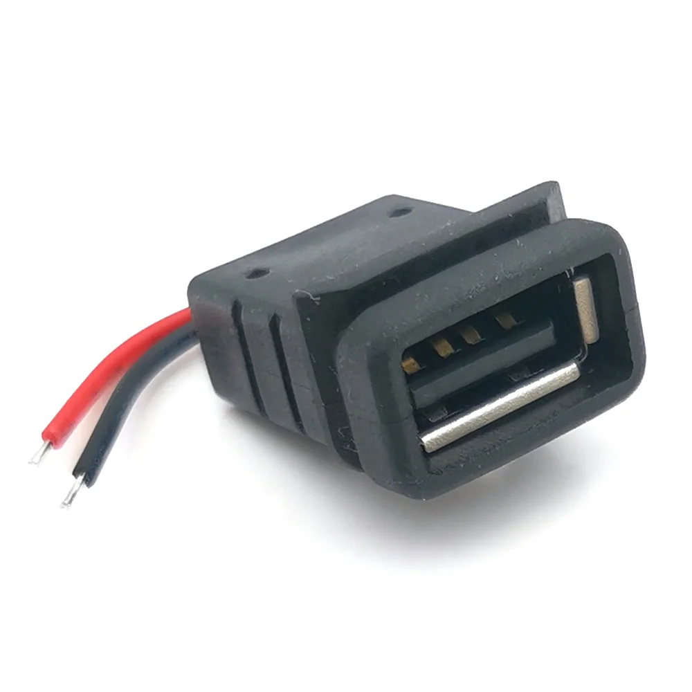 1/2/5/8 USB Connectors 2.0 Female Power Jack USB2.0 Charging Port Connector with Cable Terminals USB Socket Charger Receptacle