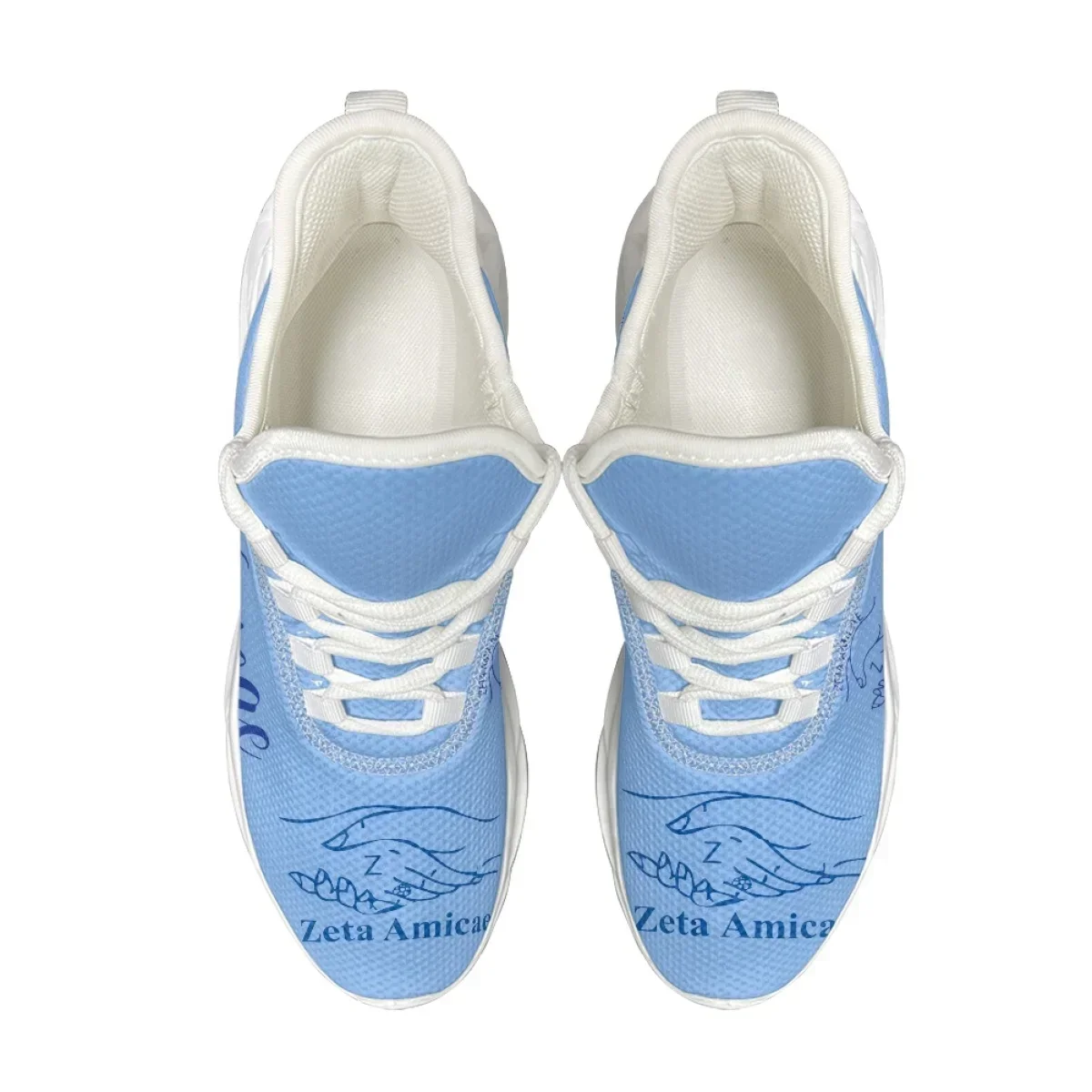 Zeta Amicae Nowy Trend Druk 3D Casualowe Sneakersy z Siateczki dla Kobiet Lekkie Sznurowane Buty Platformy Przyjaciółki Zeta Damskie