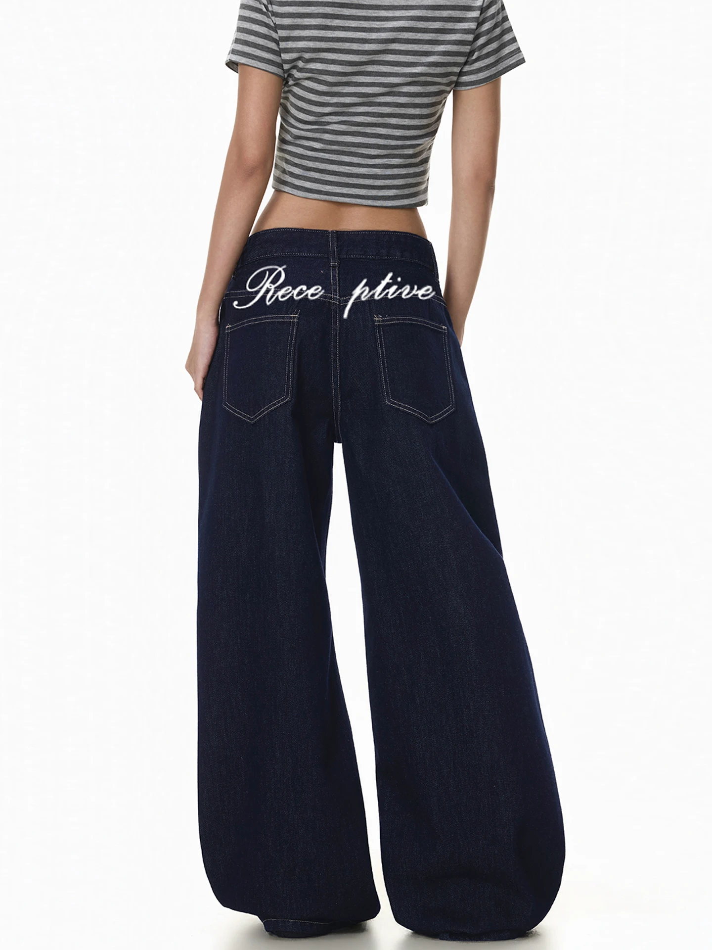 

Джинсы FreeMary Original с вышивкой, женские, прямые, широкие, удлиненные, с низкой посадкой, в уличном стиле