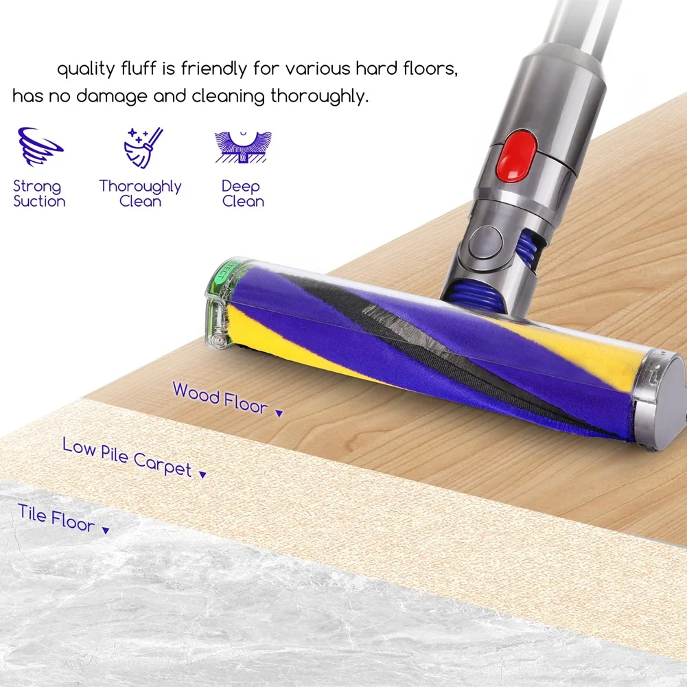 SANQ Soft Roller แปรงบาร์สําหรับ Dyson V15 Detect เครื่องดูดฝุ่นแบบใช้มือถือ, หมายเลขชิ้นส่วน 971634-01