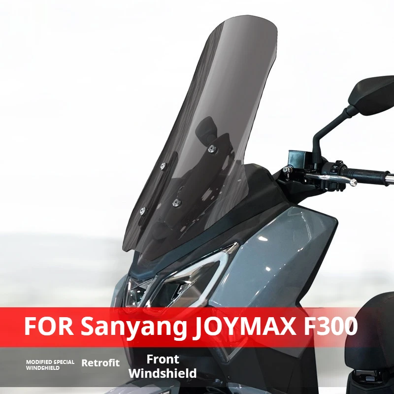 Heightened Clear Front Windscreen Wind Rain Protection Mod Parts Fit SYM Joymax F 300 Scooter Windshield Accesorios moto