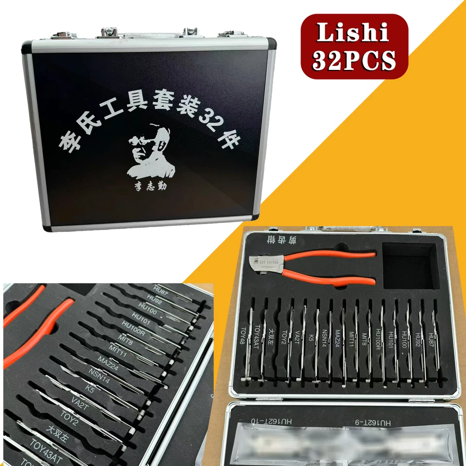 2025 NEW Original LISHI 32 PCS 2 in 1 Auto Car Tool Lock Decoder