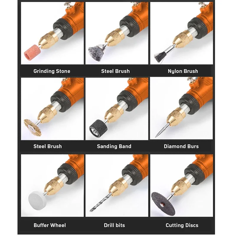 TUNGFULL Mini Electric Grinder Wireless Rechargeable Electric Drill Drilling Machine with Tool Kit Wood Carving Tools Drill Pen view 6