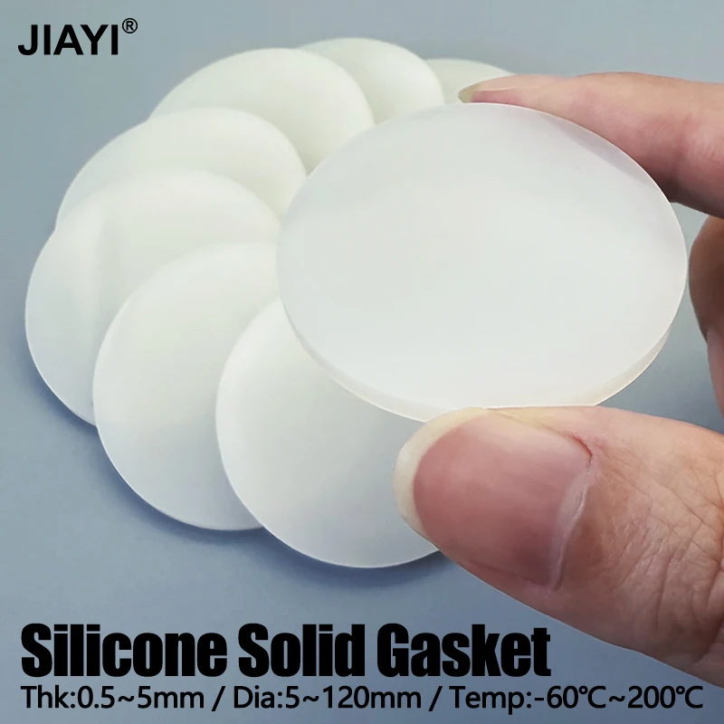 20 قطعة الأبيض VMQ سيليكون ختم جوانات CS 0.5-1-1.5-2-2.5-3-4-5-6 مللي متر ارتفاع درجة الحرارة مقاومة الصلبة ورقة مستديرة وسادة ضياء 4 5 8 10-100 مللي متر