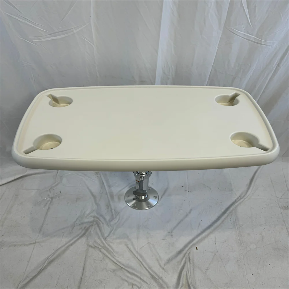 White ABS Plastic Rectangular Table Top Bench Top 760x460mm,30x18.1 Inch Boat Marine Yacht RV