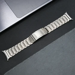 Titanium Metal Band for Samsung Watch 7 Ultra 47mm Luxury Men Strap for Galaxy Watch 7 47mm NO Gaps Curved End Link Bracelet