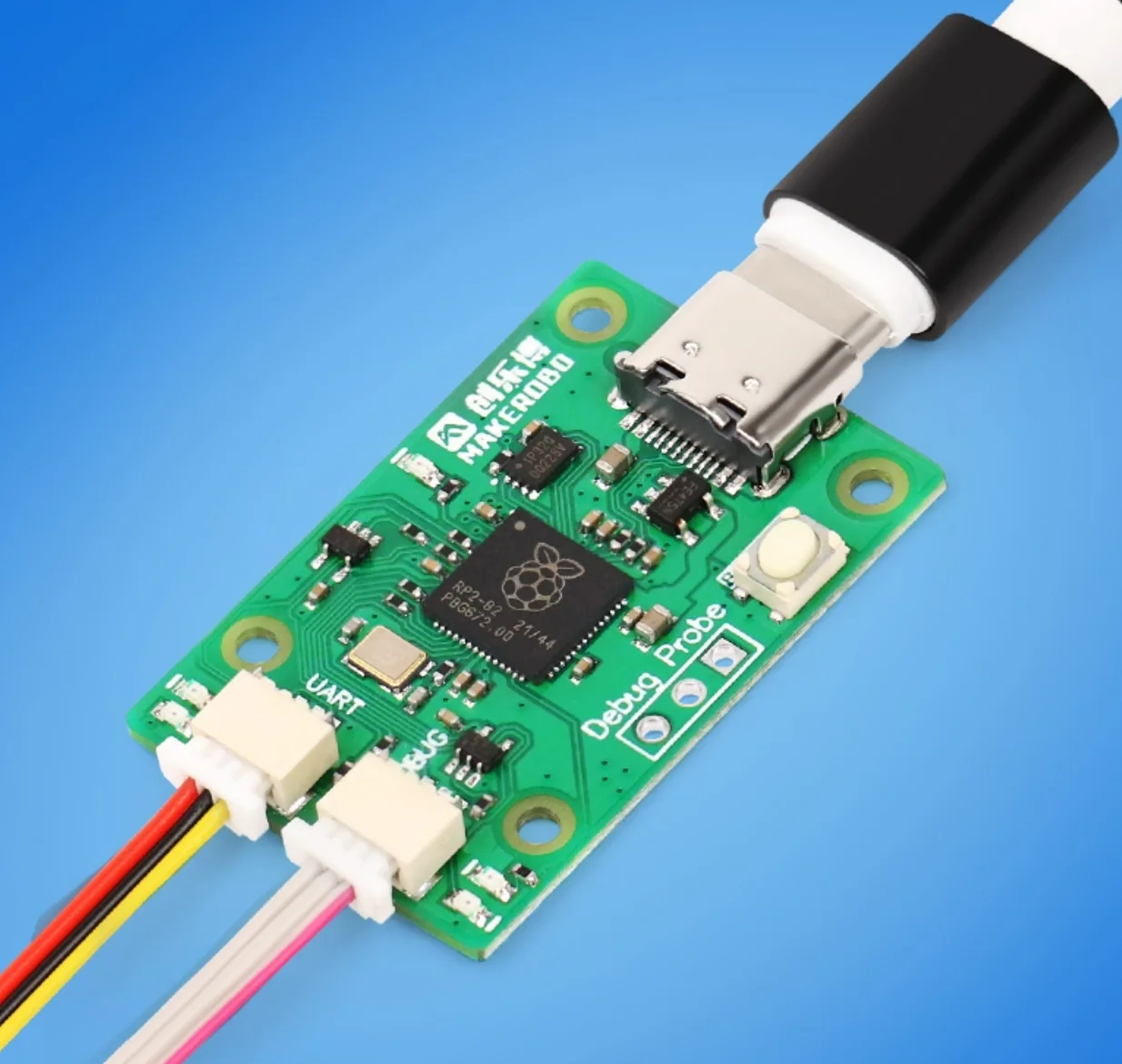 CMSIS-DAP USB Debug Kit with SWD & UART, Plug and Play for Raspberry PI, ARM Serial Debugging, No Soldering Required.