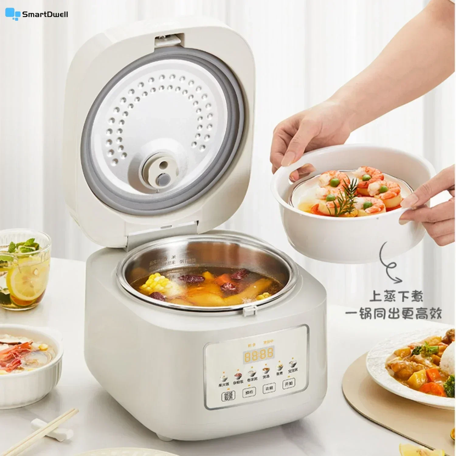 Rice cooker - Uncoated household. 0 coating. 316 liner stainless steel. Small capacity rice cooker.