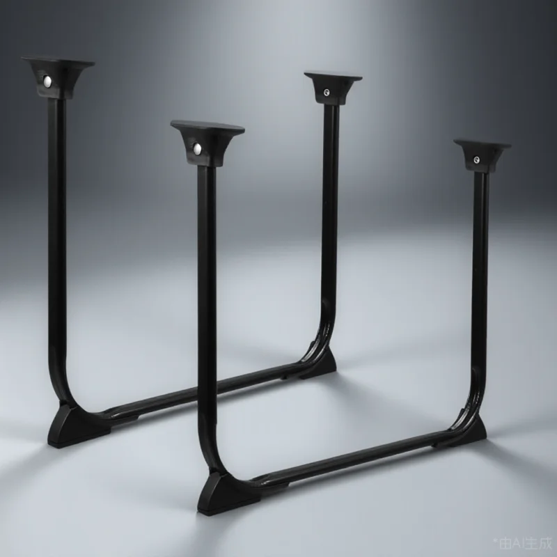 

2Pcs Foldable Table Legs Heavy Duty Iron Brackets Square Black for Small niture Coffee Tables U Shape Desk Supports