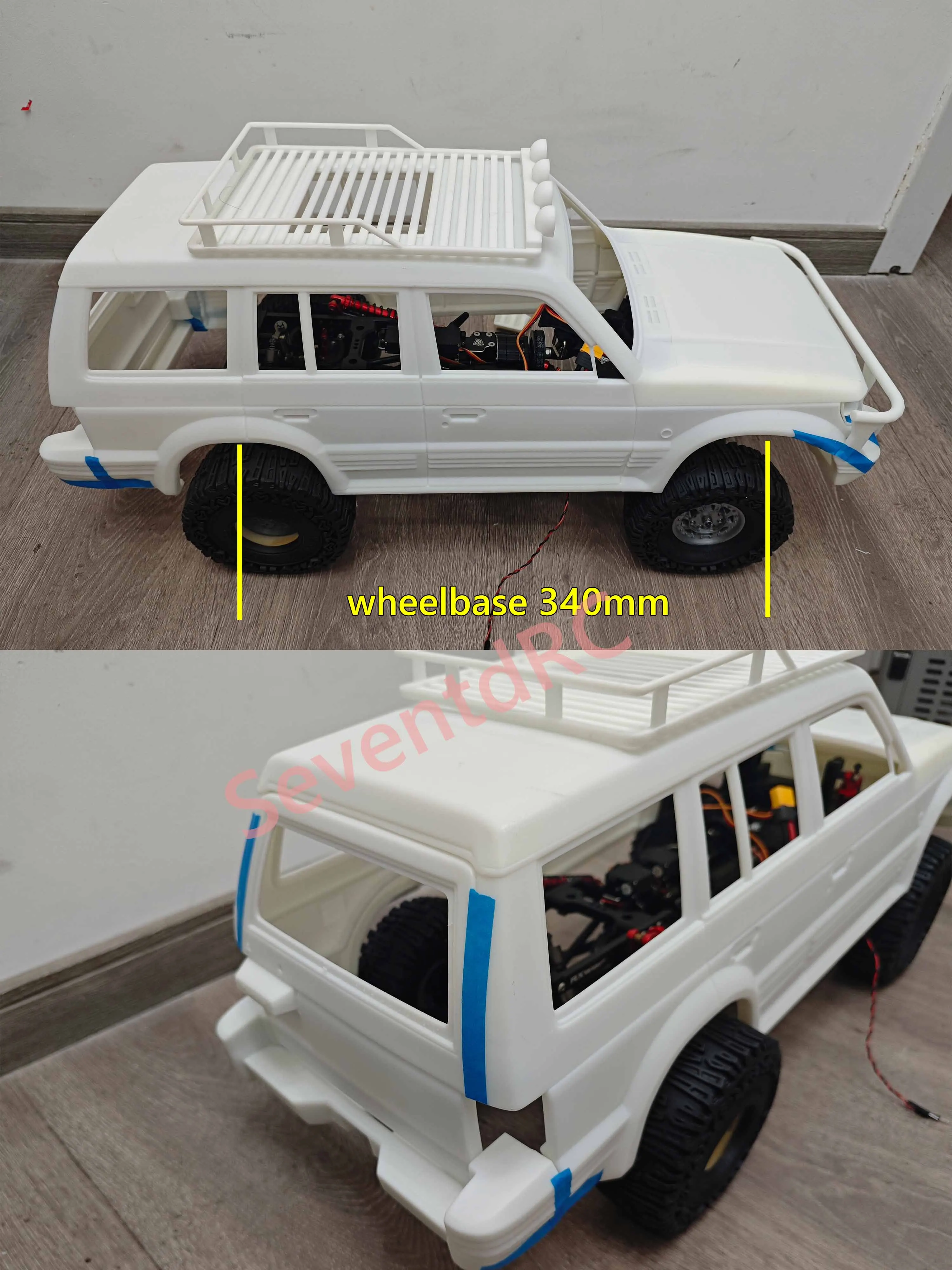 1/10 Five door 1991 Pajero MK2 hard body shell 340mm chassis Fits FJ Land cruiser LC70 LC79 TRX4 AXIAL SCX10 Redcat Gen9 RGT