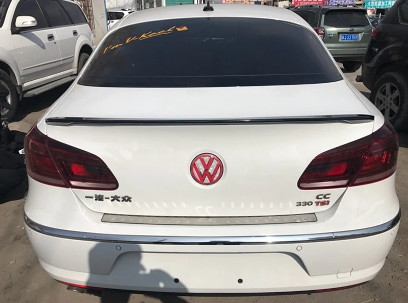 Per Volkswagen CC 2009-2018 di Alta Qualità In Plastica ABS Posteriore Tetto Spoiler Ala Tronco Labbro Boot Copertura Car Styling