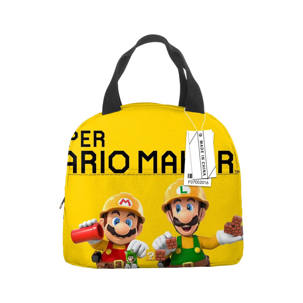 Super Marios lunch box bag bambini scuola Anime cooler isolamento termico borse bambini picnic all\'aperto cibo Bento pouch gift