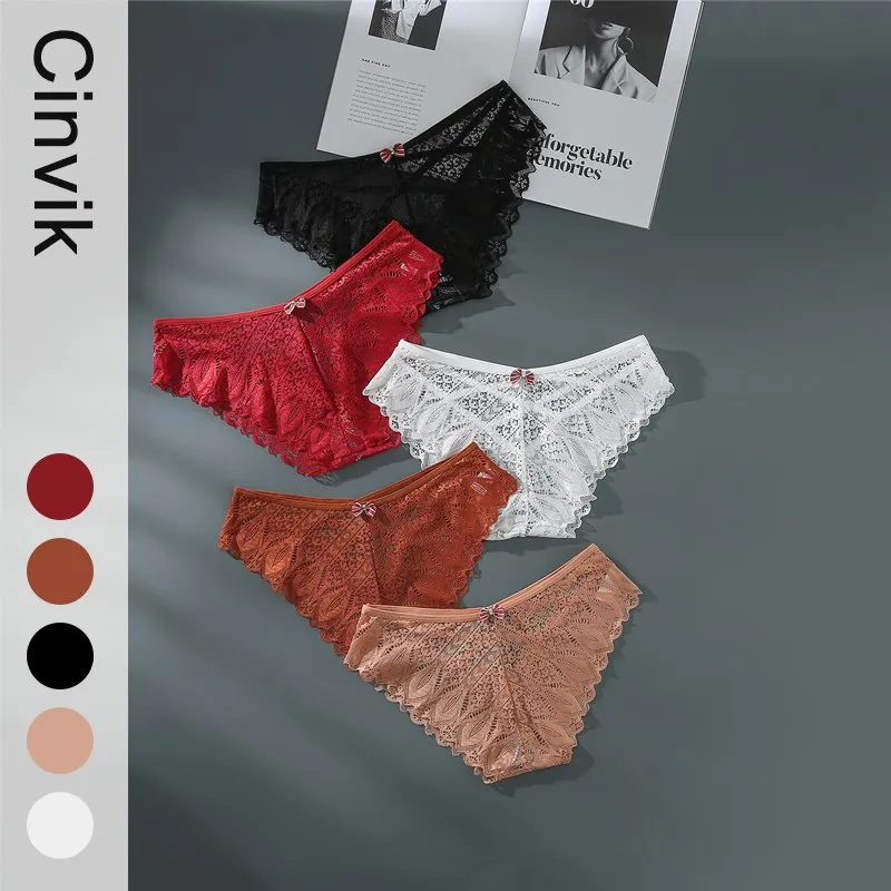 

5PCS/Set Lingerie Women Underpants Plus Size Briefs Female Underwear Lace Panties Lady Panties Underwear Panties Lingerie Sexy