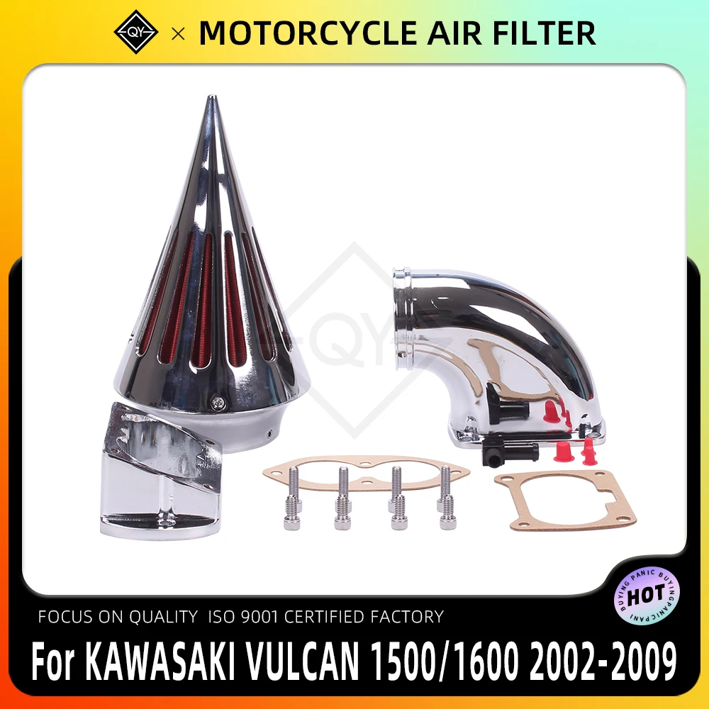 

LQYL Motorcycle Air Cleaner Kits Intake Filter For Kawasaki Vulcan 1500 1600 2002 2003 2004 2005 2006 2007 2008 2009 Mean Streak