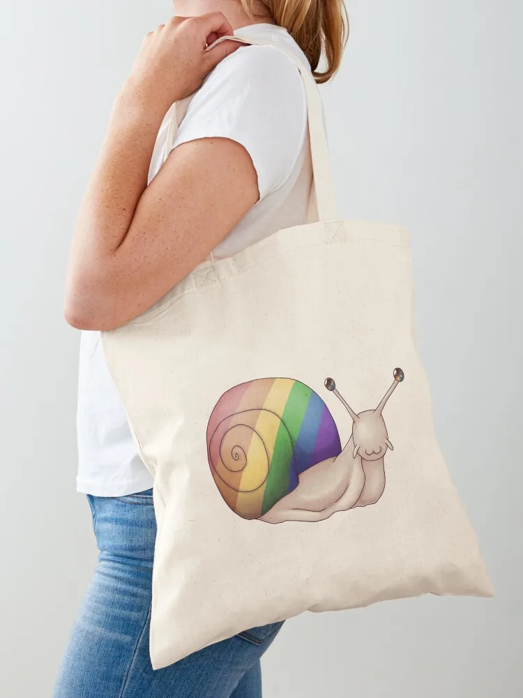 

LGBTQ+ Rainbow Flag Pride Snail Tote Bag bags luxury women Custom bag shopper bag woman free delivery bags