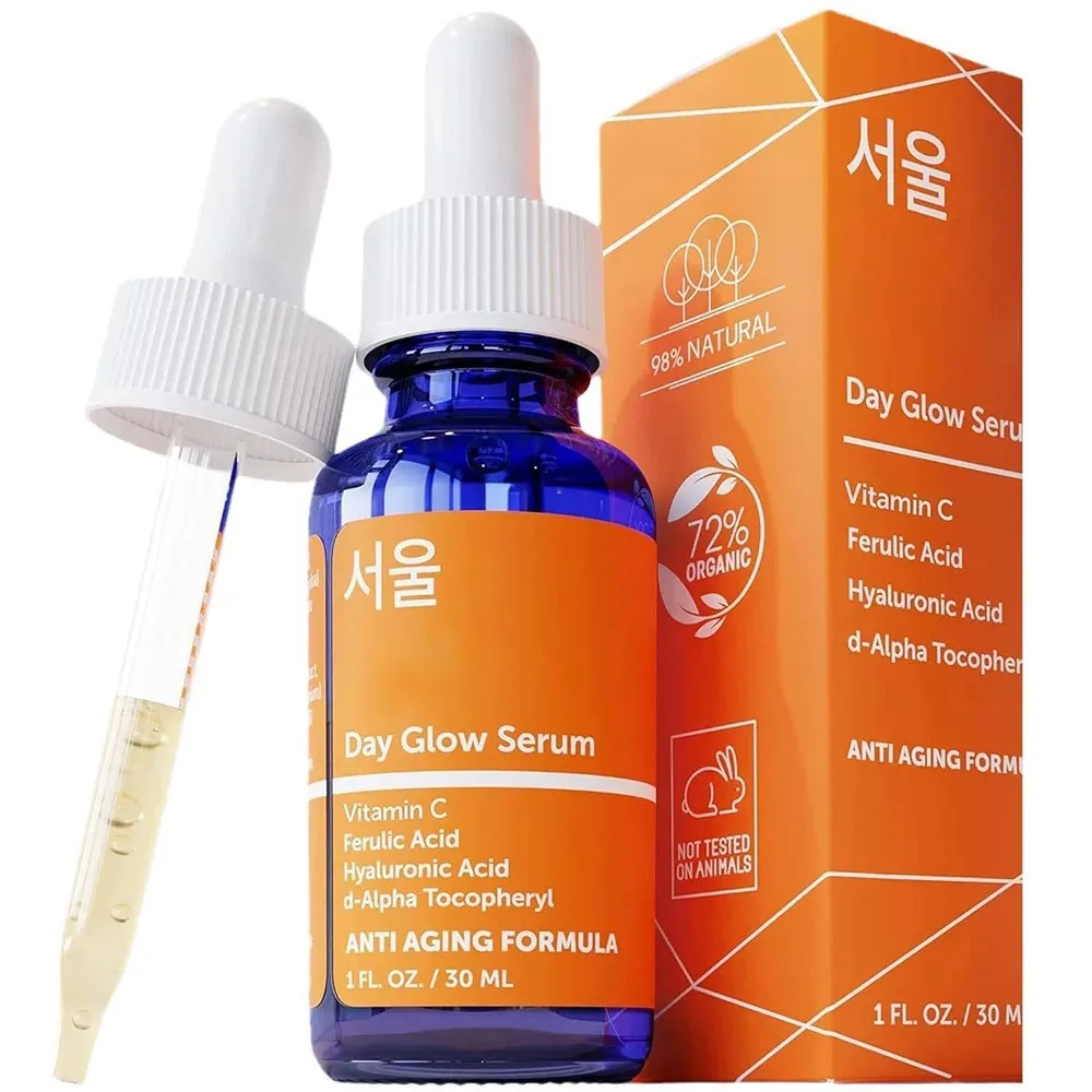 

SEOUL CEUTICALS DAY GLOW SERUM VC Essence Brightens Skin Tone Moisturizing and Reduces Fine Lines and Delicate Lifting 30ml