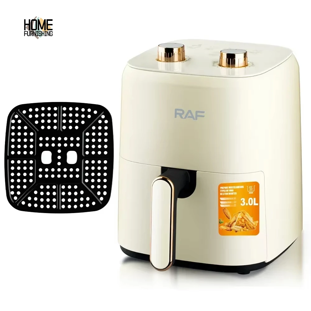 RAF 1300W Multifunctional 3.0L Air Fryer Without Oil Free Electric Hot Air Fryer Deep Air Fryer Easy Operation