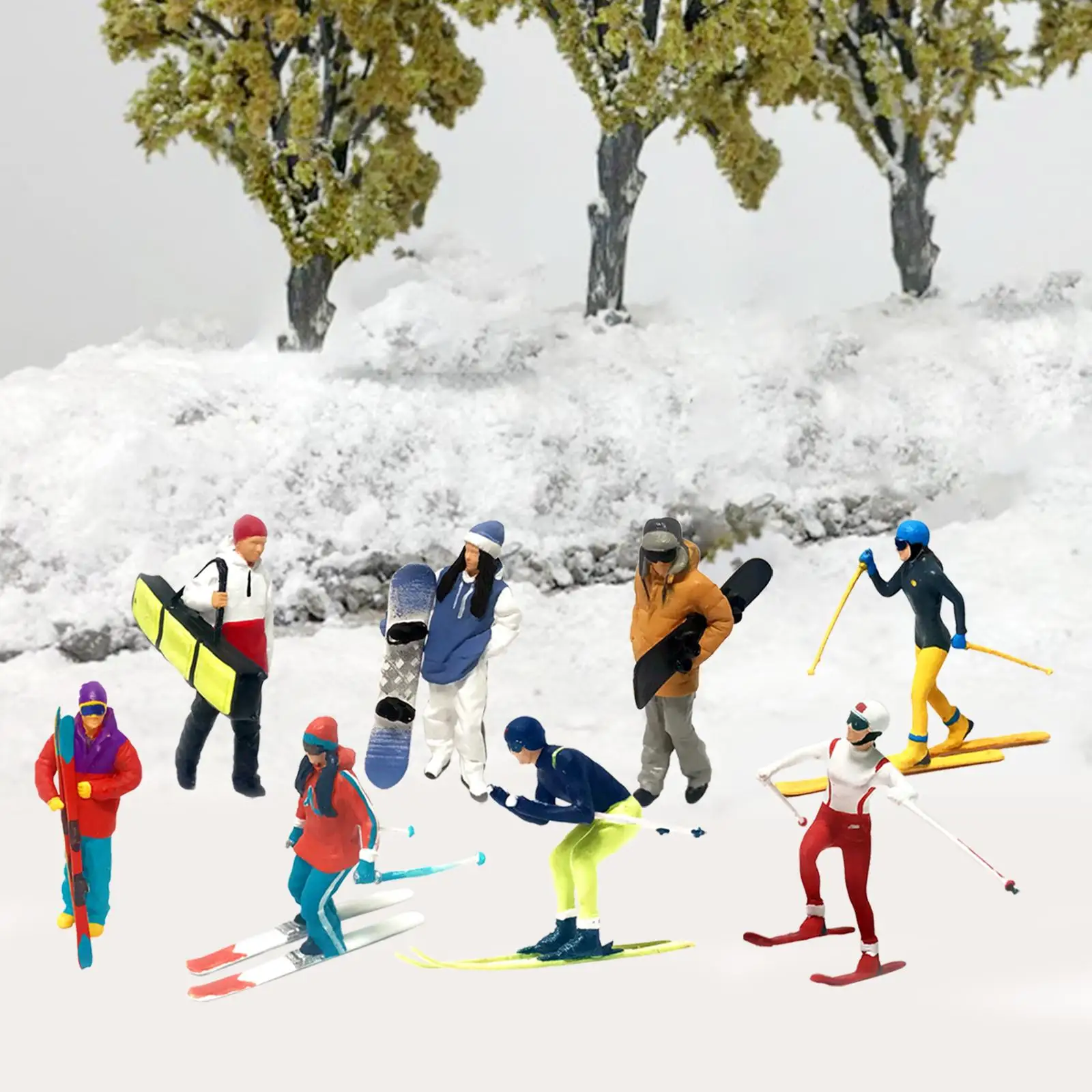 1/64 Miniature Model Skiing Figures Street Scene Supplies DIY Projects