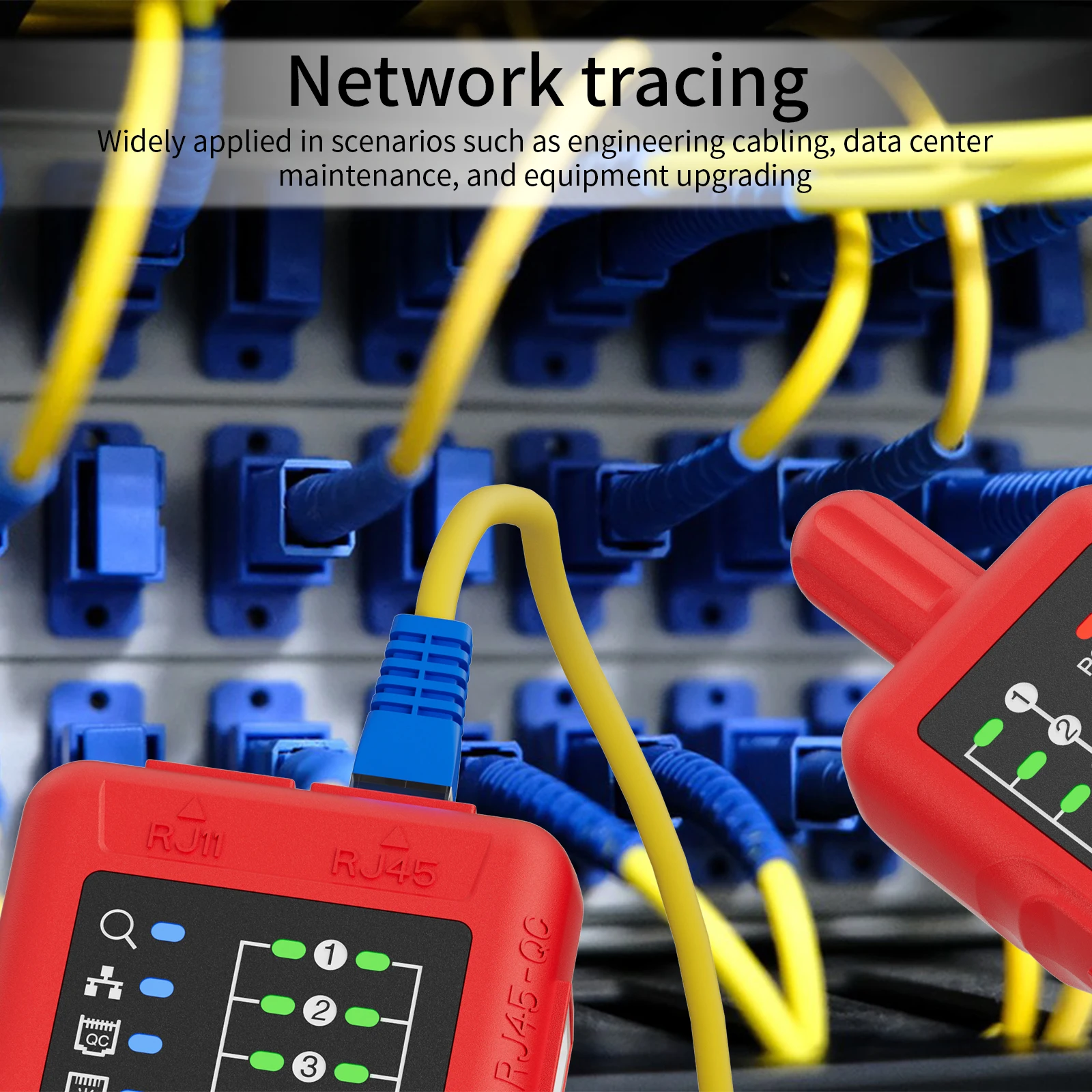 Digitaler Netzwerkkabeltester Hochwertiger RJ11 RJ45 Cat5 Cat6 Telefonkabel-Tracker LAN-Netzwerkkabeltester Leitungsfinder