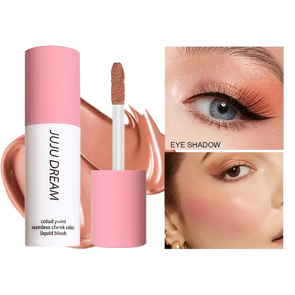 6 Color Highly Pigmented Matte Liquid Blush Long Lasting Non Fading Smooth Festival Stage Makeup Blush