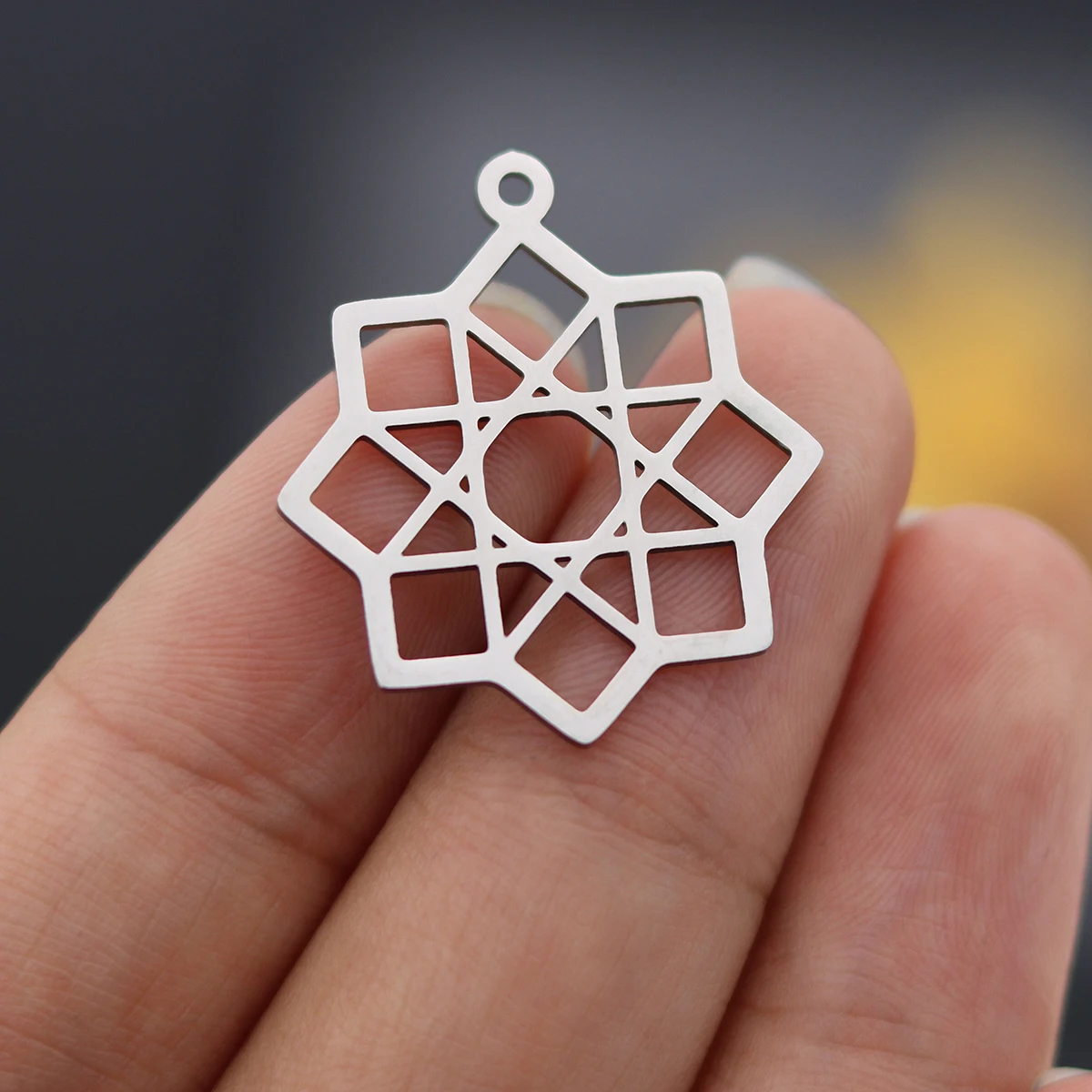 3pcs Guide Polar Star Amulet  Charms for Jewelry Making Earrings Bracelets DIY Craft Sun Octagram 316L Stainless Steel Pendant