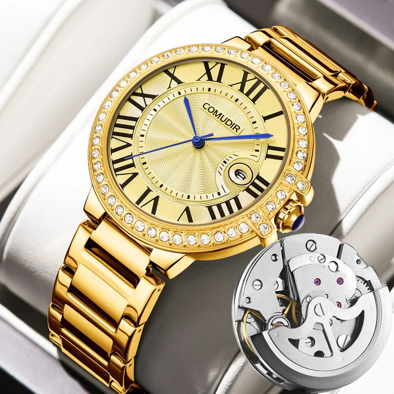 Balloon Hollow Out Watch Men's Luminous Calendar Waterproof Tiktok Watch Men Qm Watch Golden Quartz Waterproof Watches