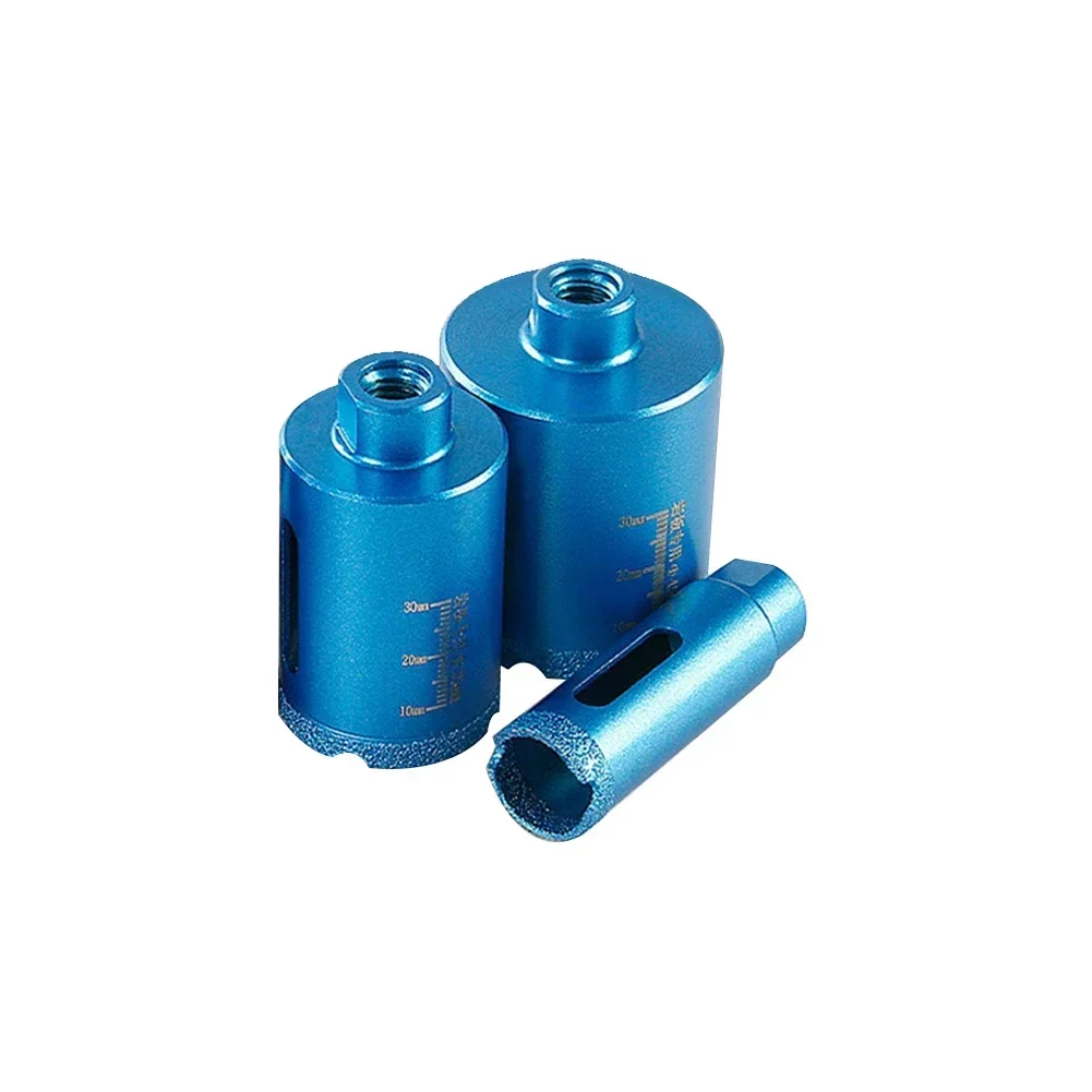 High Performance Vacuum Brazed Diamond Core Drill Bit for Ceramic Tile Marble and Stone with M10 Thread 60mm Total Height