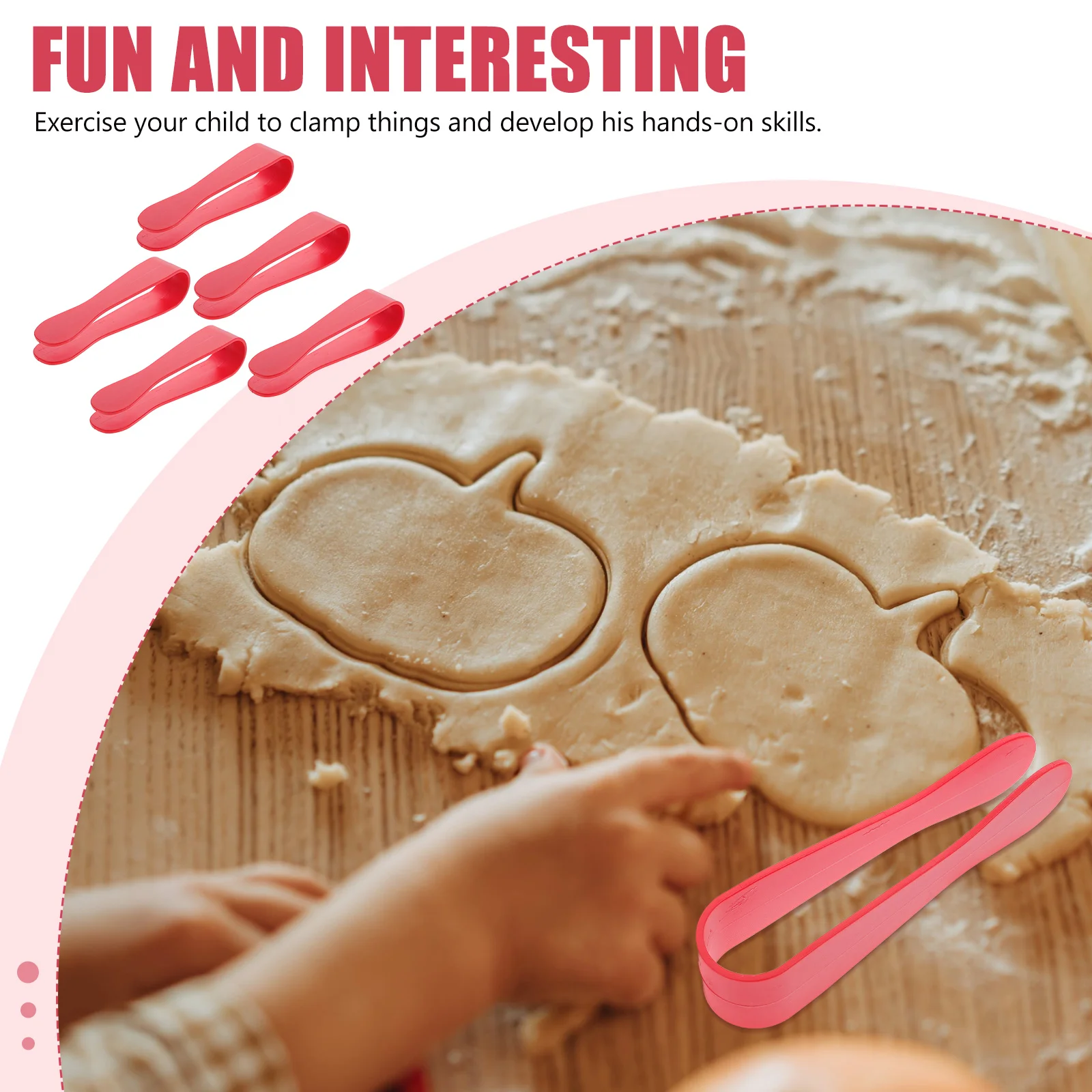 

2PCS Baking Clamps Toys Plastic Beads Clips Simulation House Stress Relief Game Safe Rounded Corners Premium for Kids