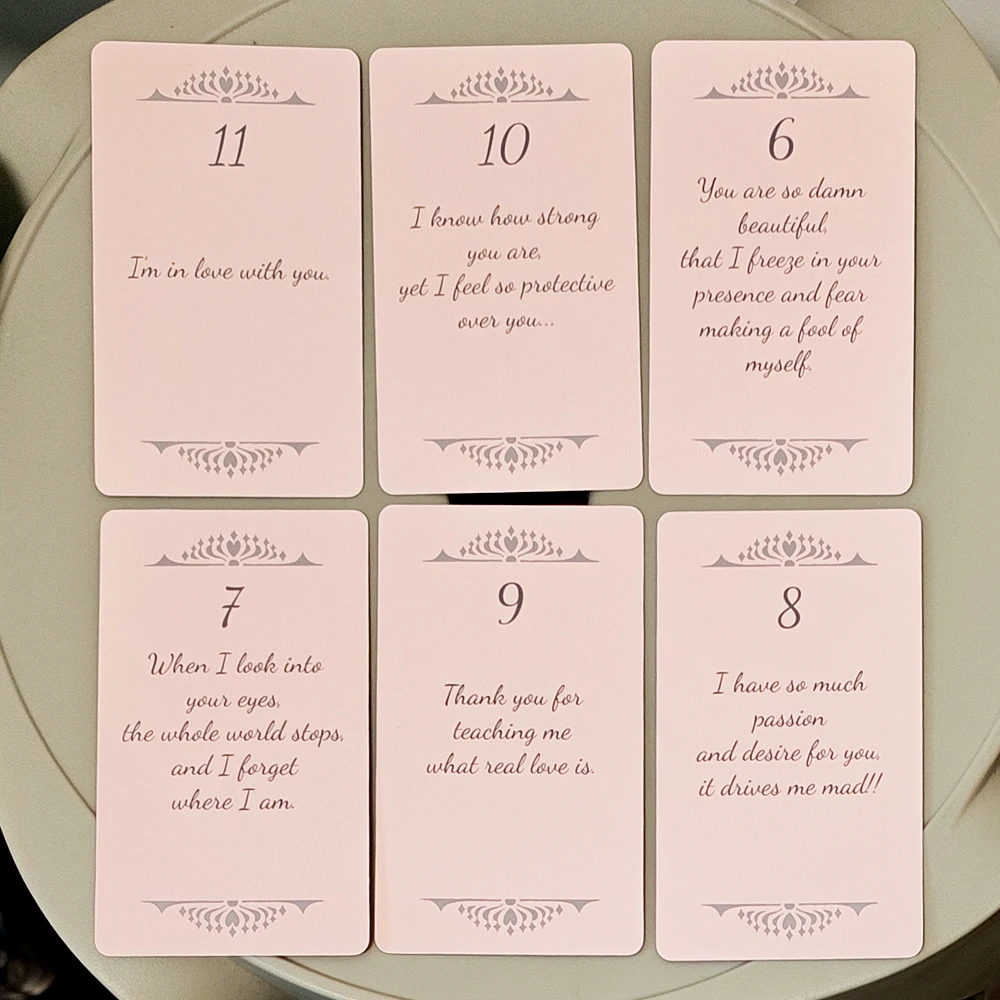 Soulmate Love Message Oracle Deck 56 Heartfelt Romance Cards 10.3*6cm for Twin Flame Readings Elegant Pink Oracle Cards