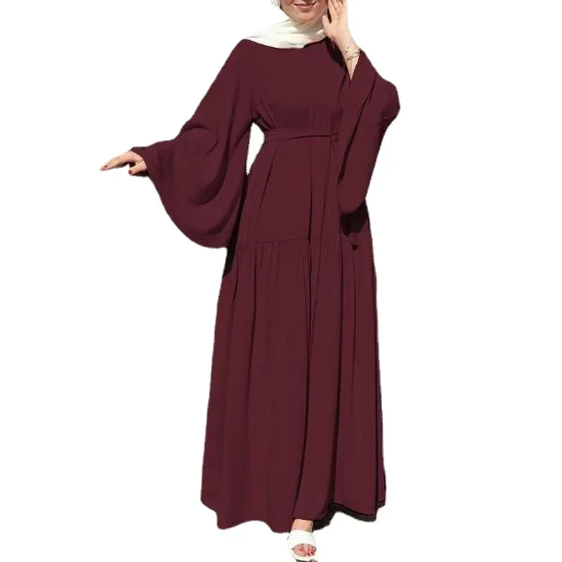 Ramadan Muslim Abaya Long Sleeve Islam Abayas Eid Women Dubai Kaftan Turkish Dresses Modesty Robe Elegant Vestidos