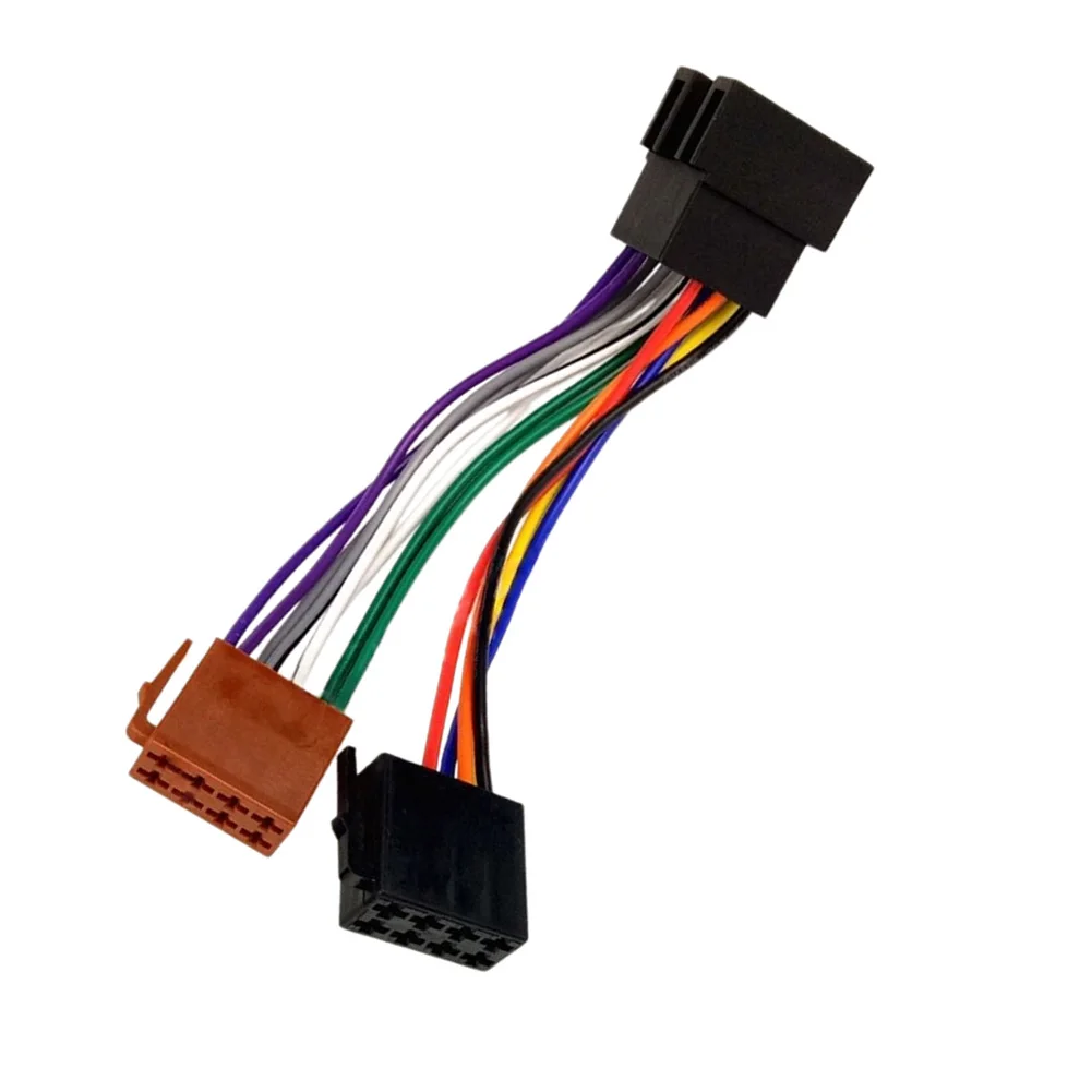 ISO Port Wiring Harness Female Insert with Lantern Head Antenna Adapter for Car Stereo Head Unit Installation Without Soldering