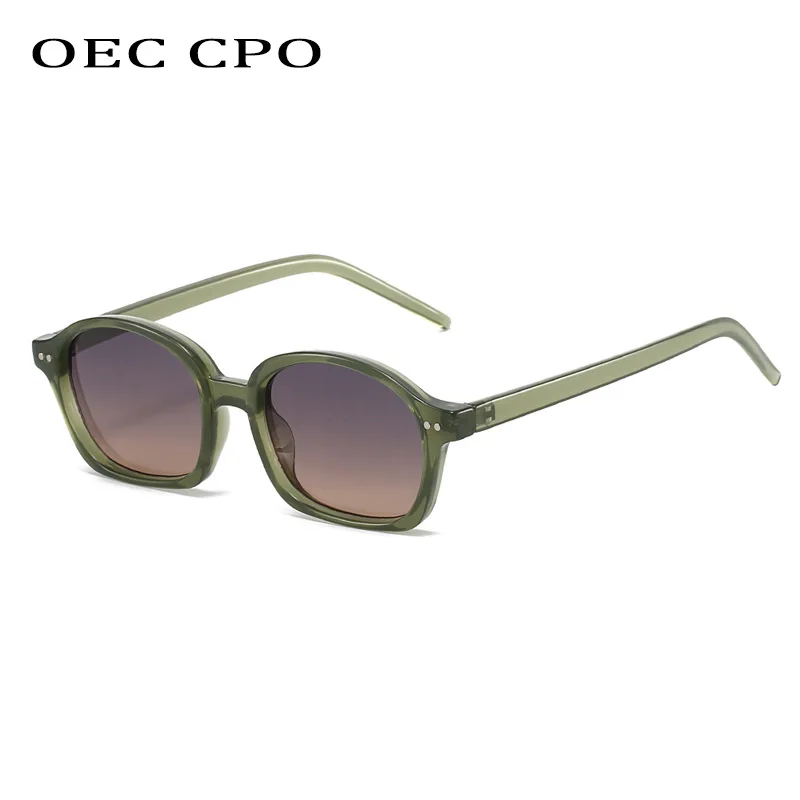 

OEC CPO Fashion Square Sunglasses Women Brand Designer Punk Small Jelly Color Rivets Sun Glasses Female Shades UV400 Eyewear