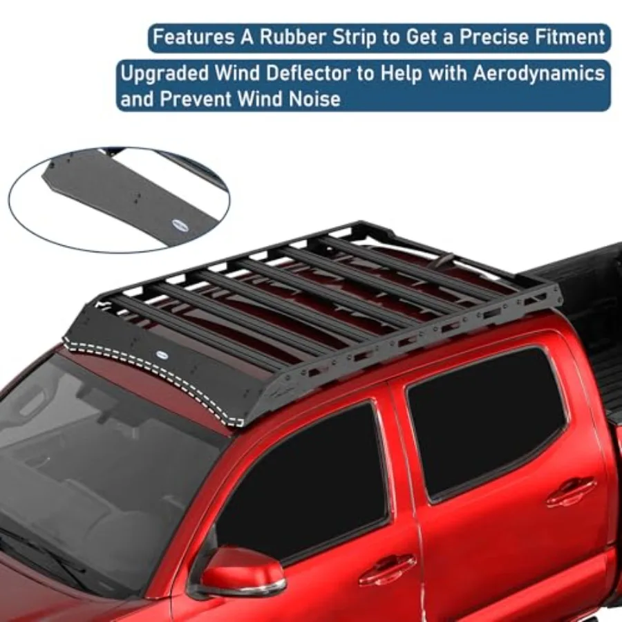 سلة البضائع ذات الرف العلوي من تاكوما متوافقة مع 20052023 2nd 3rd Gen Tacoma Double Cab OffRoad Crossbars Luggage Stora #6