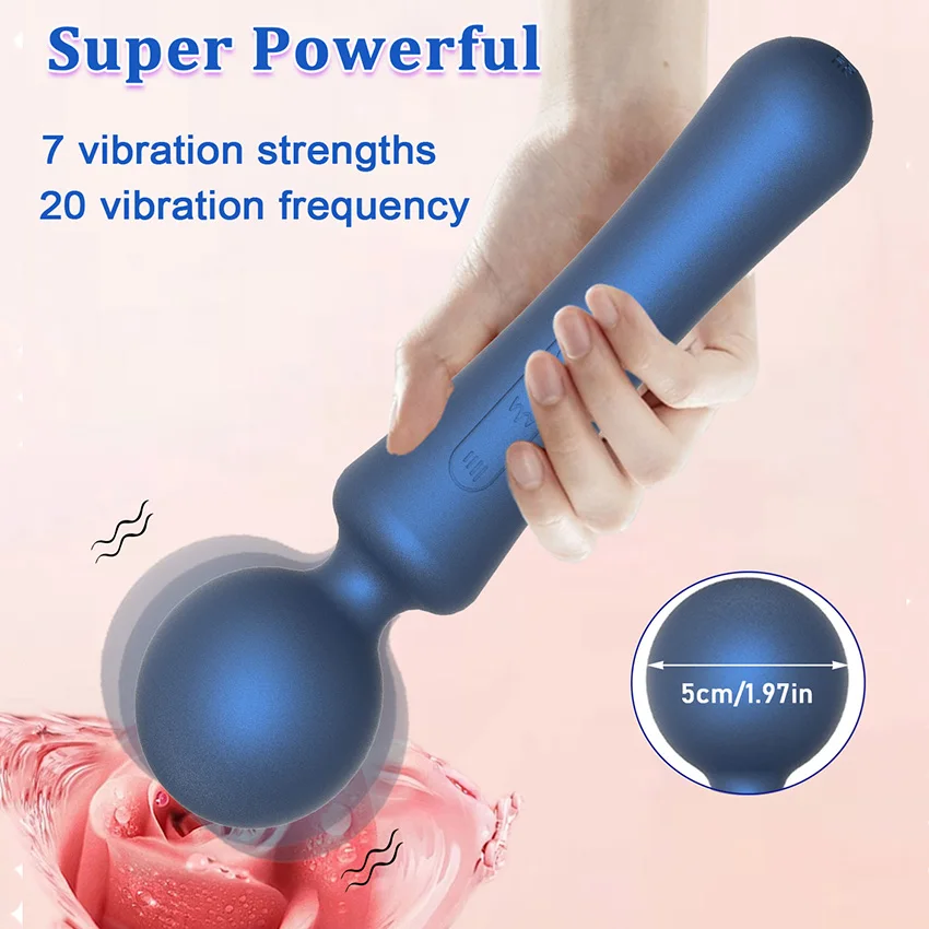 New Huge Head Vibrator for Female Masturbation Orgasm Big AV Magic Wand Massager Nipple Clitoris Stimulator Sex Toys for Woman