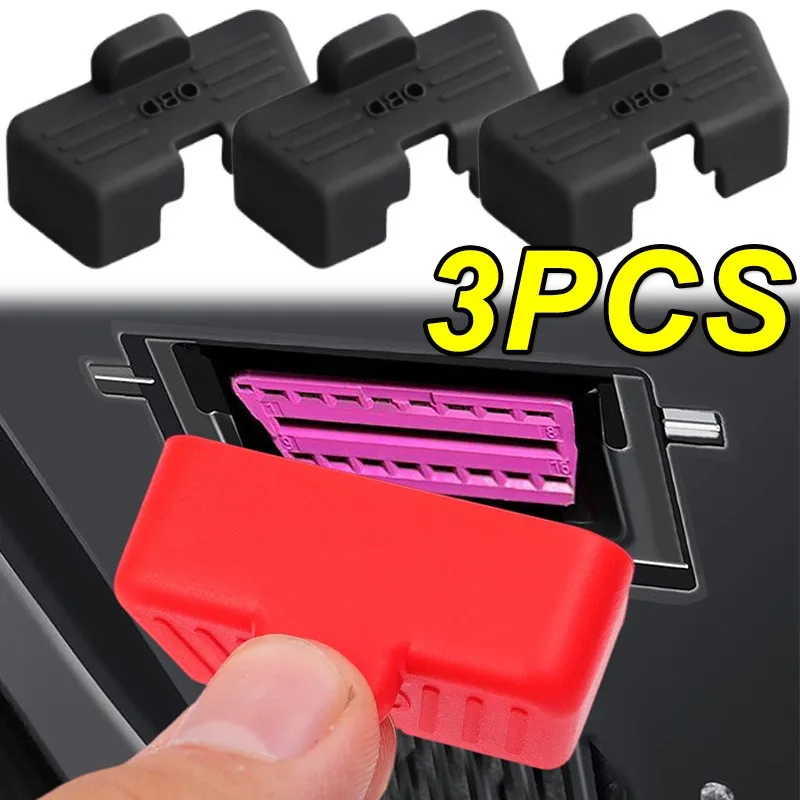 

1/3PCS Universal Car Diagnostic Dust Cap Silicone OBD Port Cover Protector Waterproof Shockproof Anti-Rust Car Vehicle Accessory