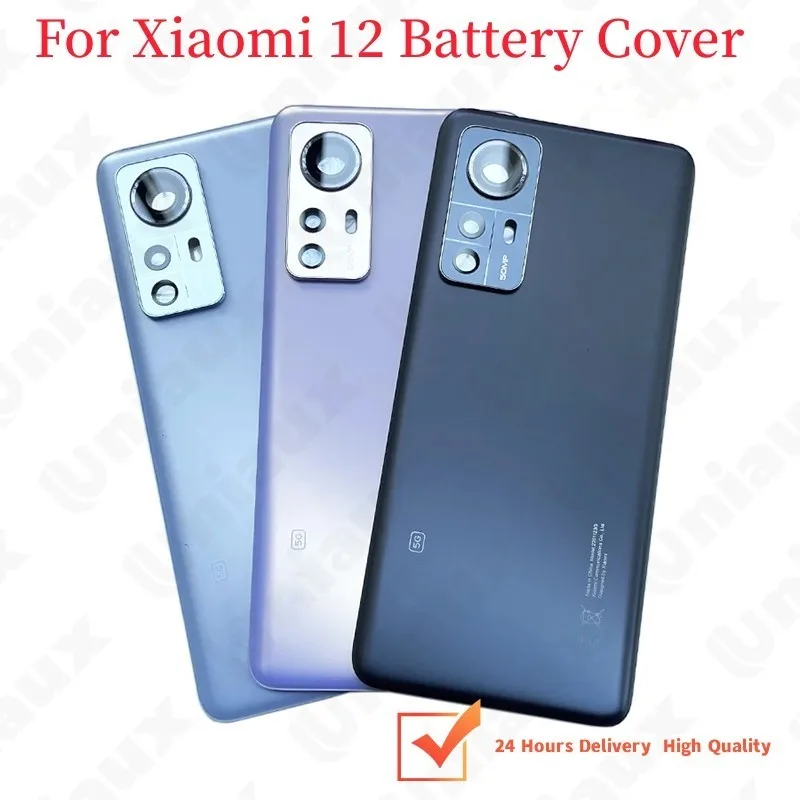 

Back Cover Glass For Xiaomi 12 Battery Cover Housing Door Cases For Xiaomi Mi12X Back Cover Back Replacement Logo