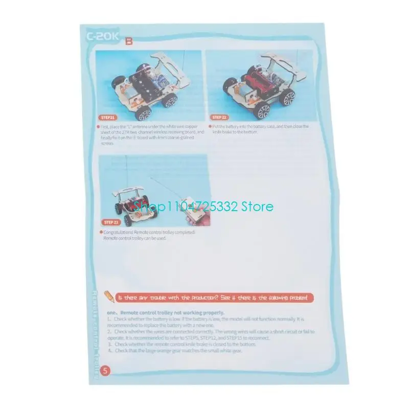 P5EA Professional DIY Remote Control Car Kit STEAM Educational Scientific Toys Kit No Soldering Simple Assembly for Teens