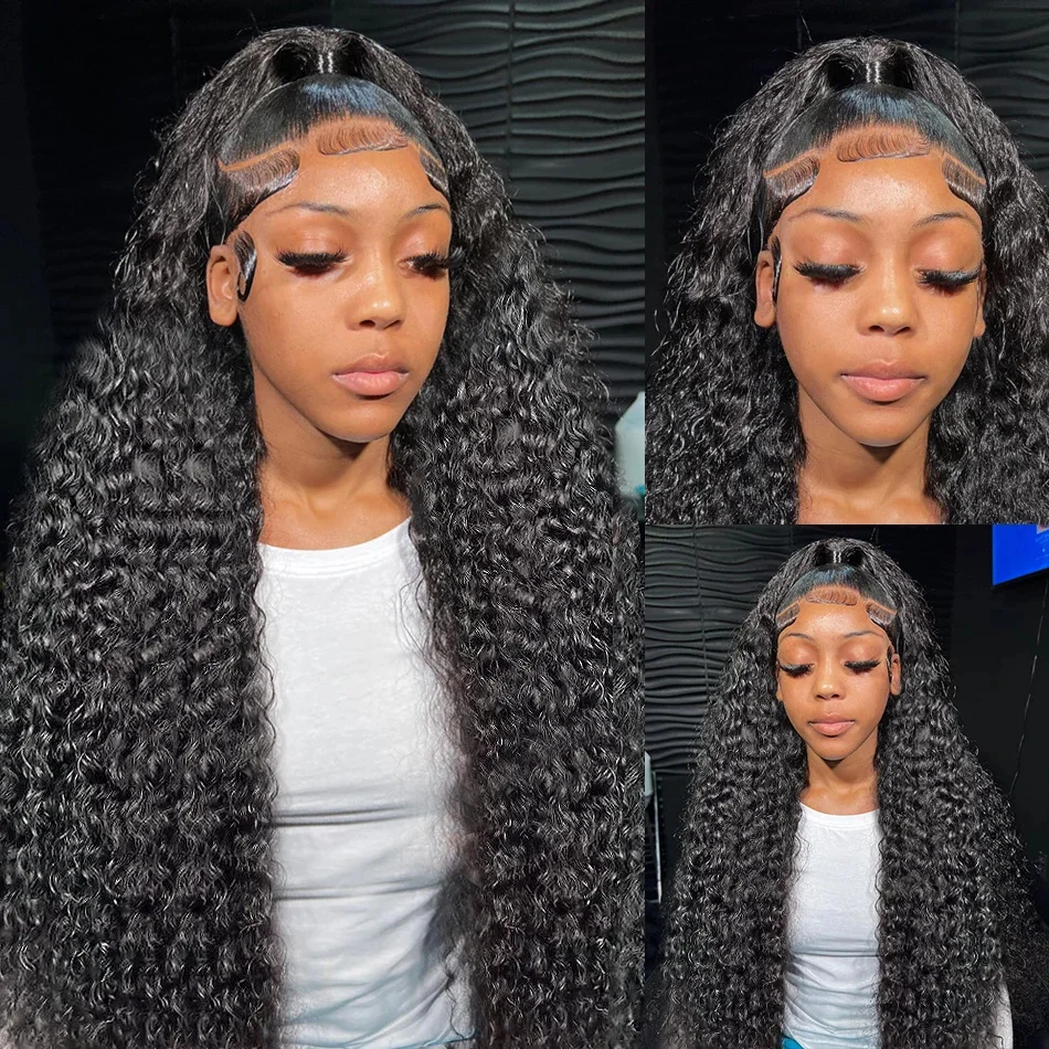 

13x6 Hd Lace Frontal Wig Loose Deep Wave Wigs For Brazilian Women Curly Human Hair 40 Inch Hair Deep Water Wave Lace Front Wig