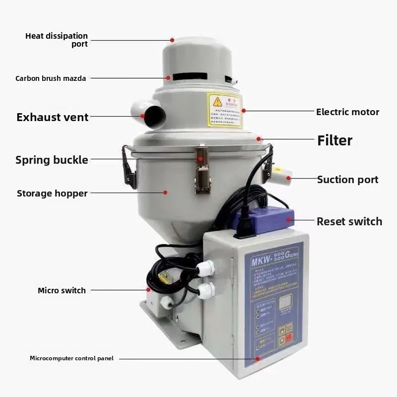 Suction machine Automatic vacuum plastic particle feeding machine Hoist rapeseed oil press injection molding machine