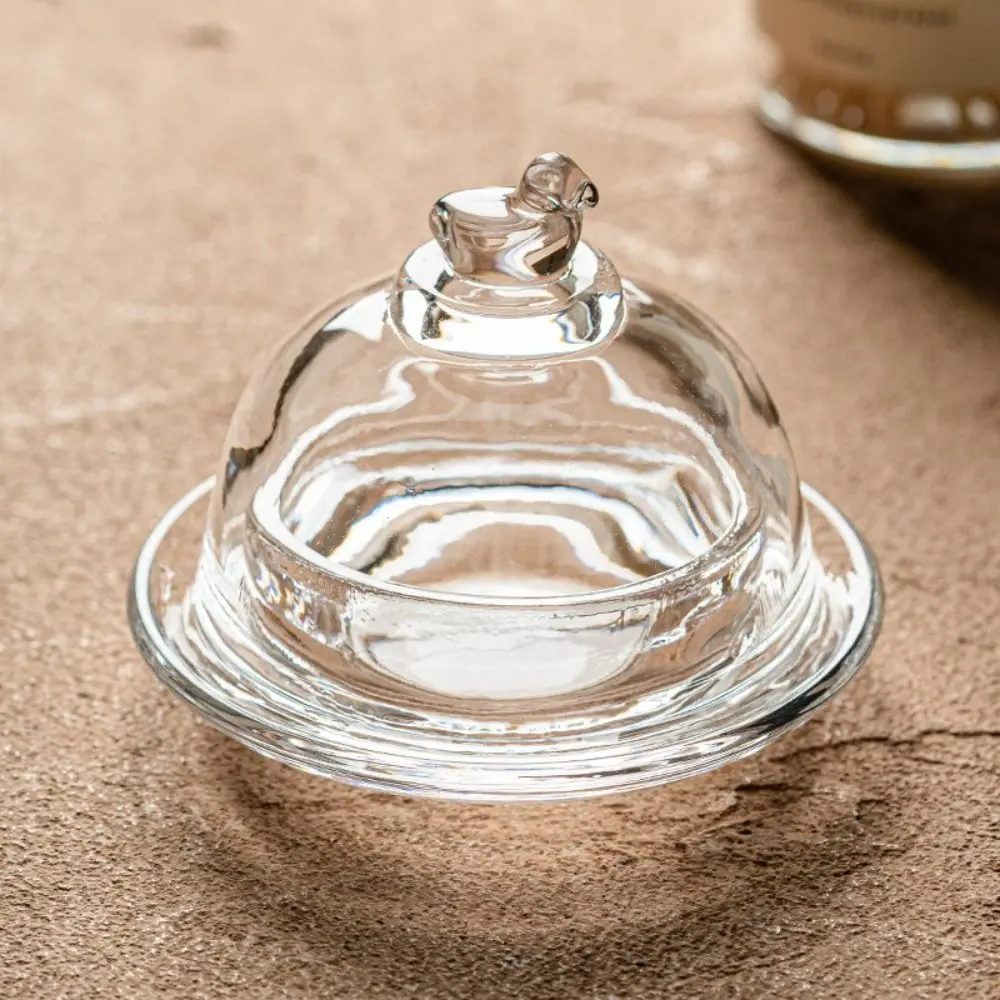 

Multi-Function Glass Cake Display Plate Exquisite Reusable Storage Tray Bird Shape with Dust Cover Dessert Plate Snack